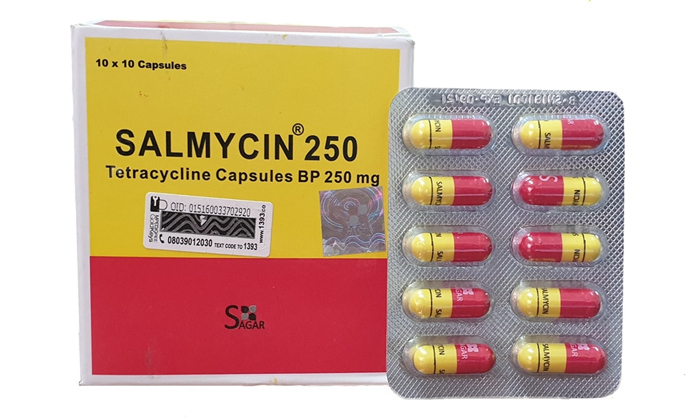 Each capsules Contains Tetracycline Hcl BP 250 mg Excipients q.s. Tetracycline is indicated in infections of the ear, nose and throat , respiratory tract, gastro-intestinal tract , liver, genito- urinary tract; veneral diseases